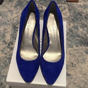 The Limited Women's Vibrant Blue Suede Heels